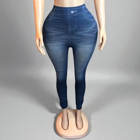 Denim tight slim Women legging Pant - Picture 1 of 5